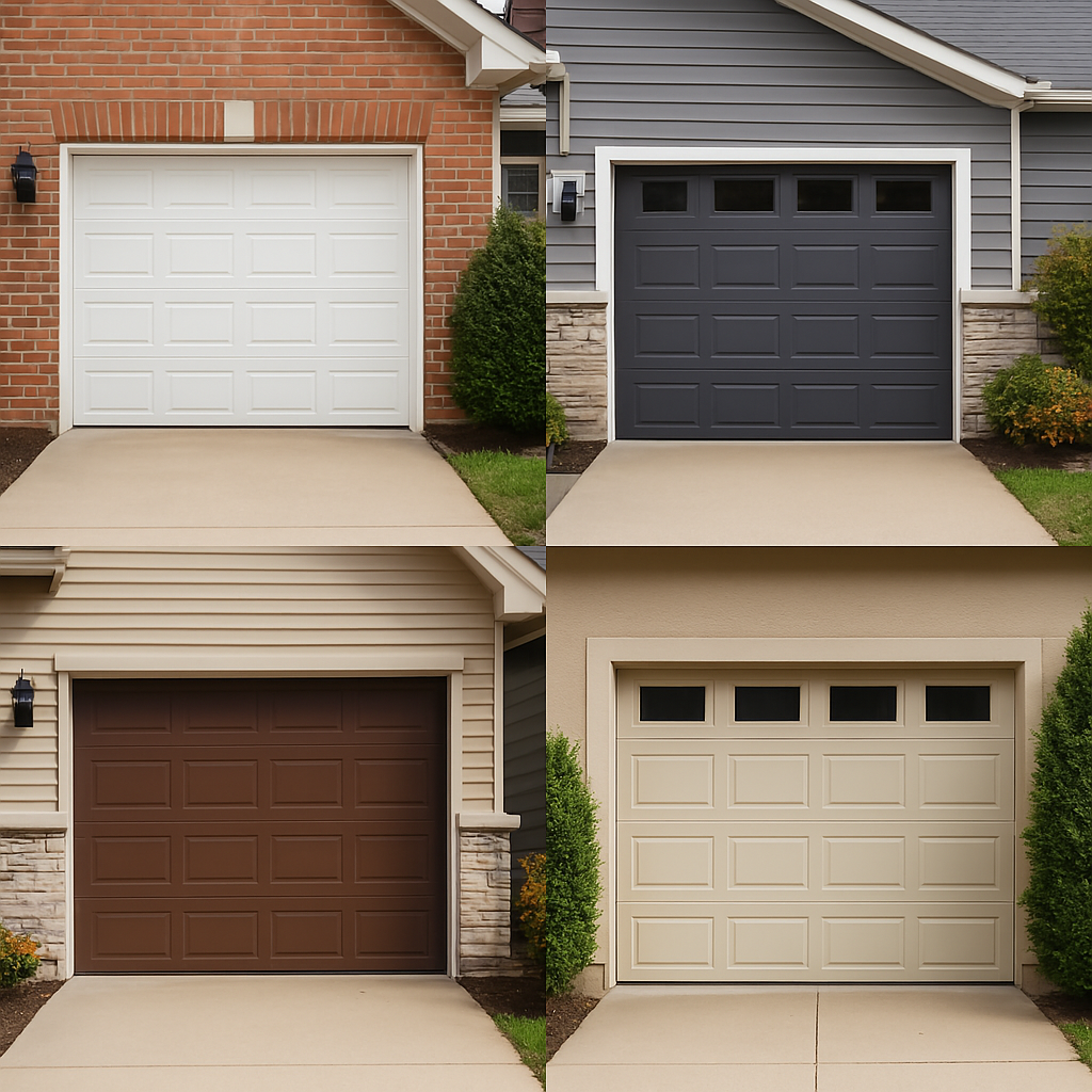Garage door repair in progress