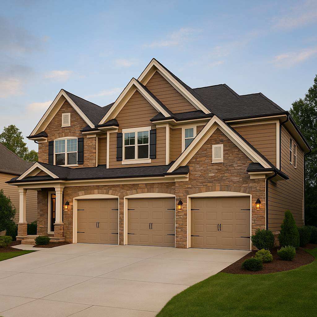 Technician repairing garage door springs